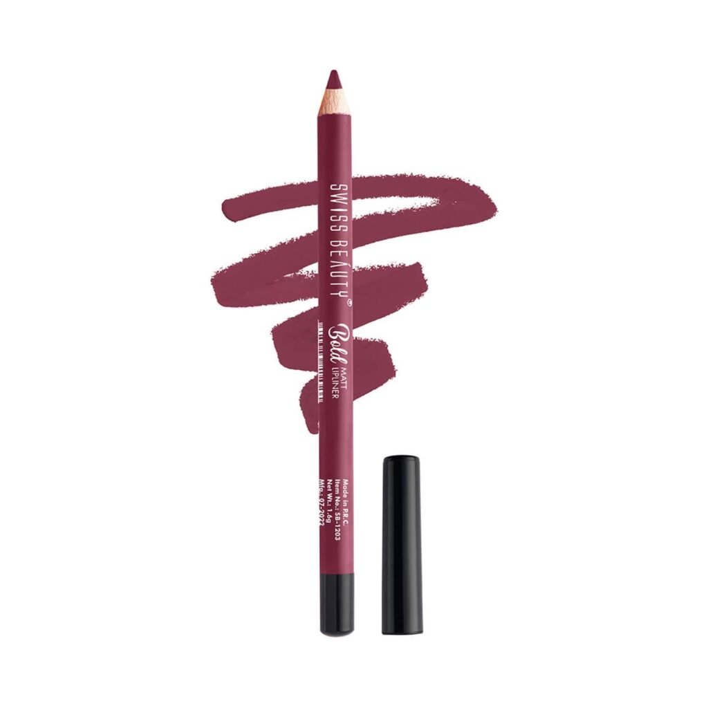 Swiss Beauty Bold Matt Lip Liner - Purple (1.6 g) - Swiss Beauty
