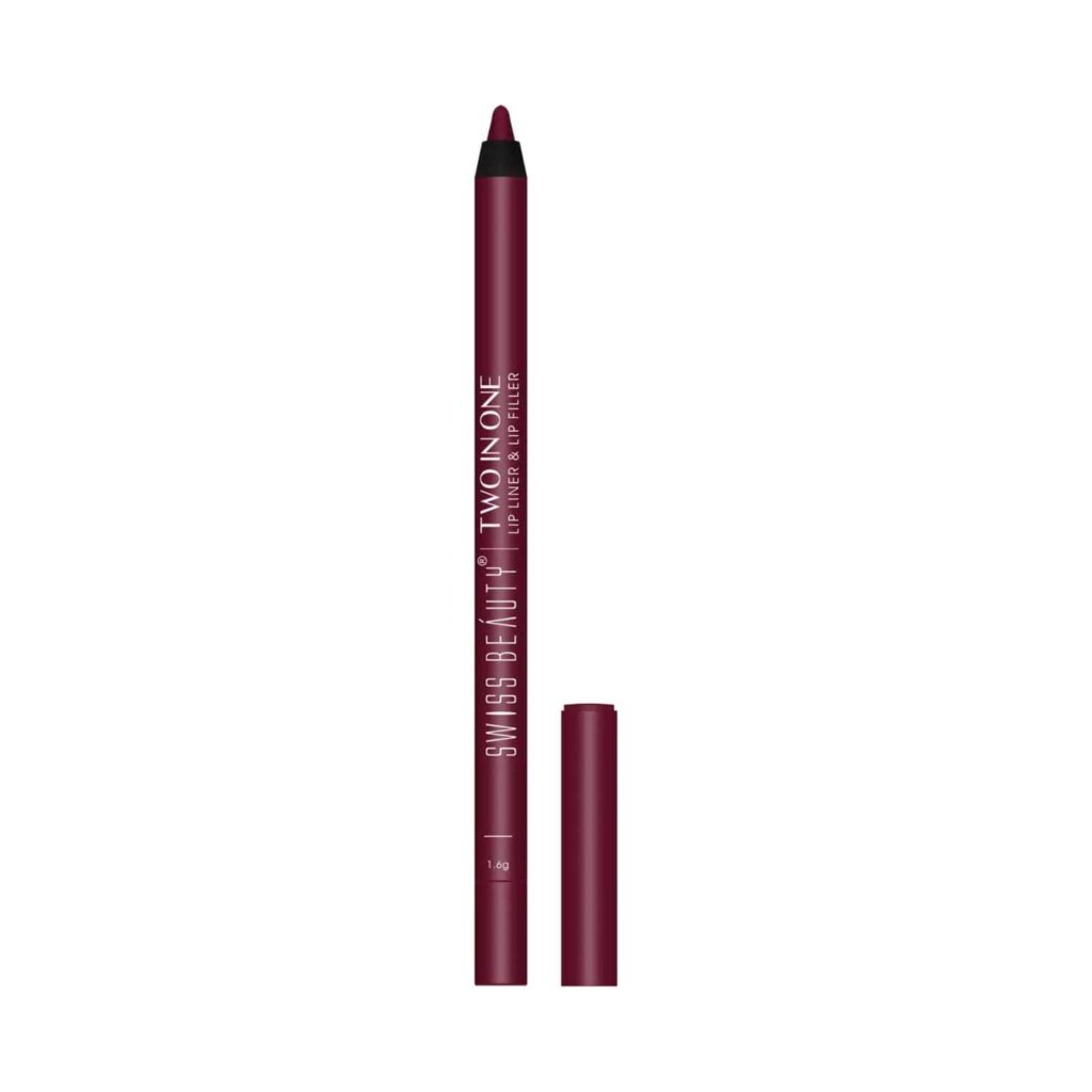 Swiss Beauty Bold Matt Two In One Lip Liner - Deep Maroon (1.6 g) - Swiss Beauty