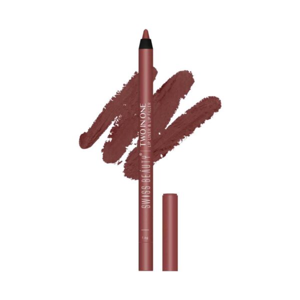 Swiss Beauty Bold Matt Two In One Lip Liner - Hazelnut (1.6 g) - Swiss Beauty