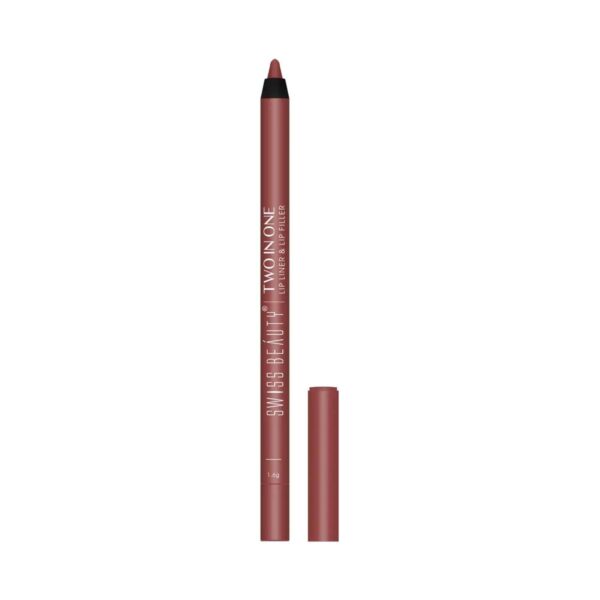 Swiss Beauty Bold Matt Two In One Lip Liner - Hazelnut (1.6 g) - Swiss Beauty