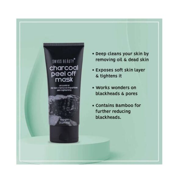 Swiss Beauty Charcoal Peel Off Mask - (100g) - Swiss Beauty