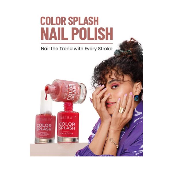 Swiss Beauty Color Splash Nail Polish - Shade 04 (11 ml) - Swiss Beauty