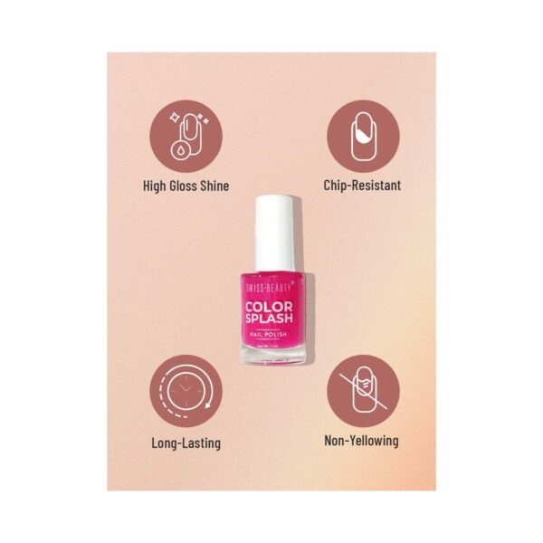 Swiss Beauty Color Splash Nail Polish - Shade 04 (11 ml) - Swiss Beauty