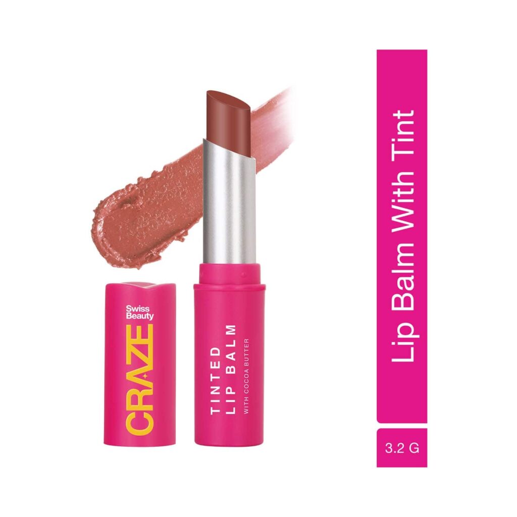 Swiss Beauty Craze Tinted Lip Balm - Marshmallow (3.2 g) - Swiss Beauty