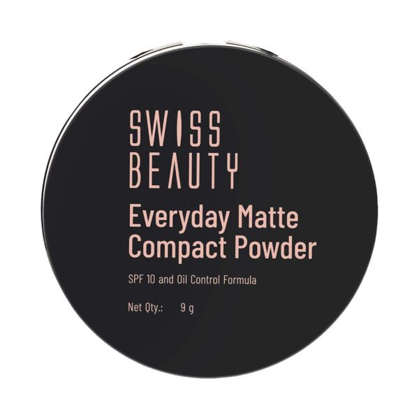 Swiss Beauty Everyday Matte Compact with SPF 10 - Almond (9 g) - Swiss Beauty