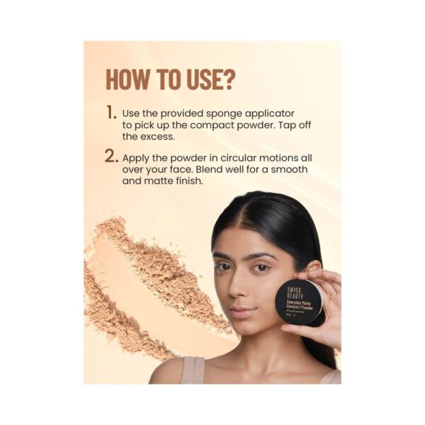 Swiss Beauty Everyday Matte Compact with SPF 10 - Almond (9 g) - Swiss Beauty