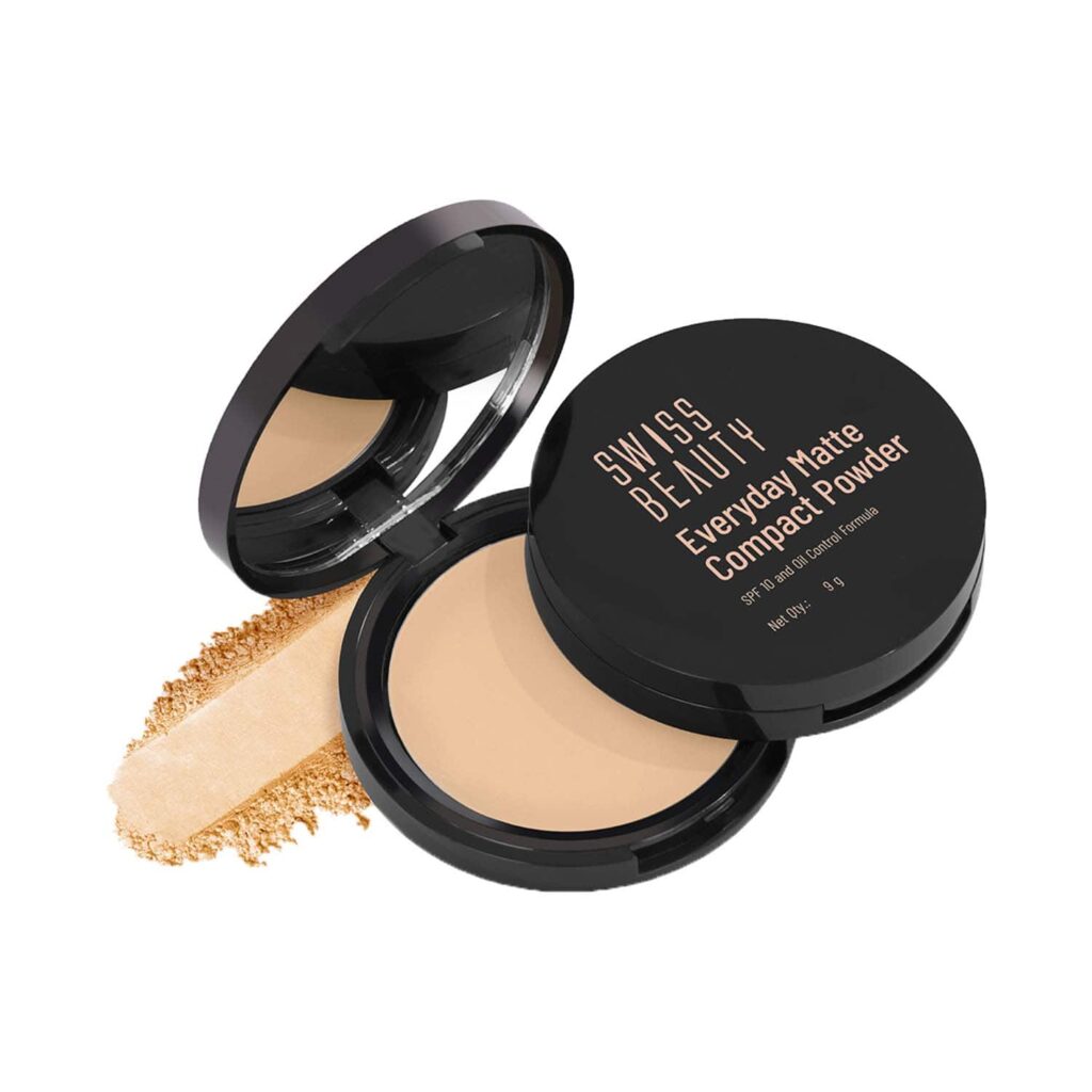 Swiss Beauty Everyday Matte Compact with SPF 10 - Hazel (9 g) - Swiss Beauty