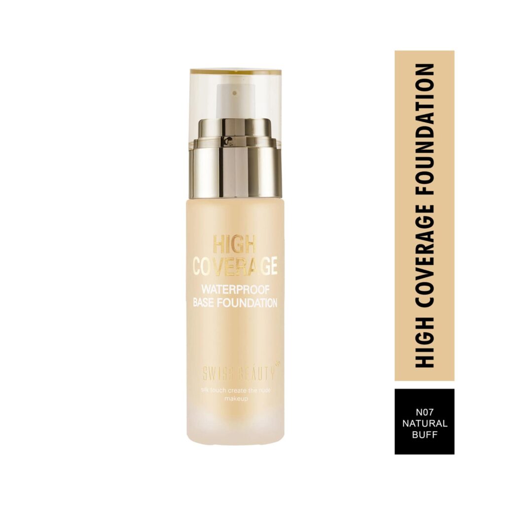 Swiss Beauty High Coverage Waterproof Base Foundation - N07 Natural Buff (55g) - Swiss Beauty