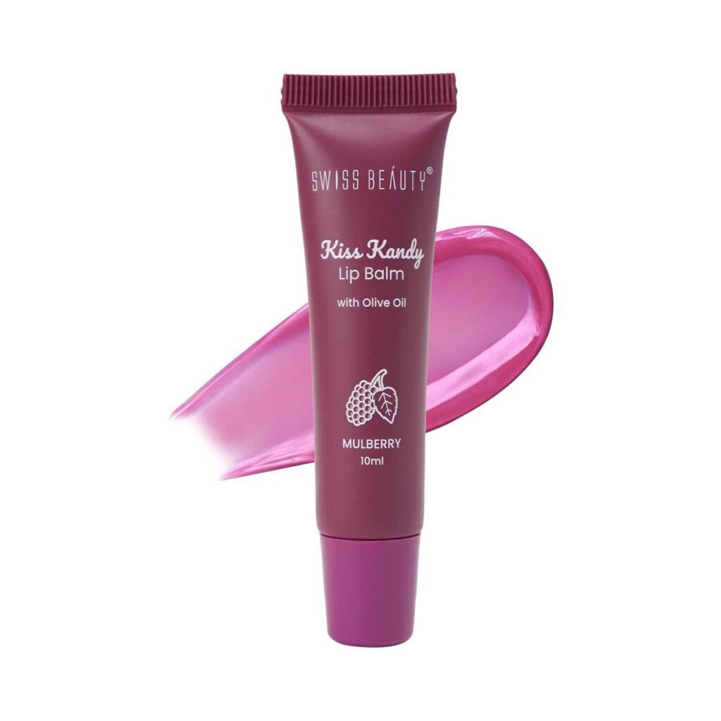 Swiss Beauty Kiss Kandy Lip Balm with Olive Oil - Mulberry (10 ml) - Swiss Beauty