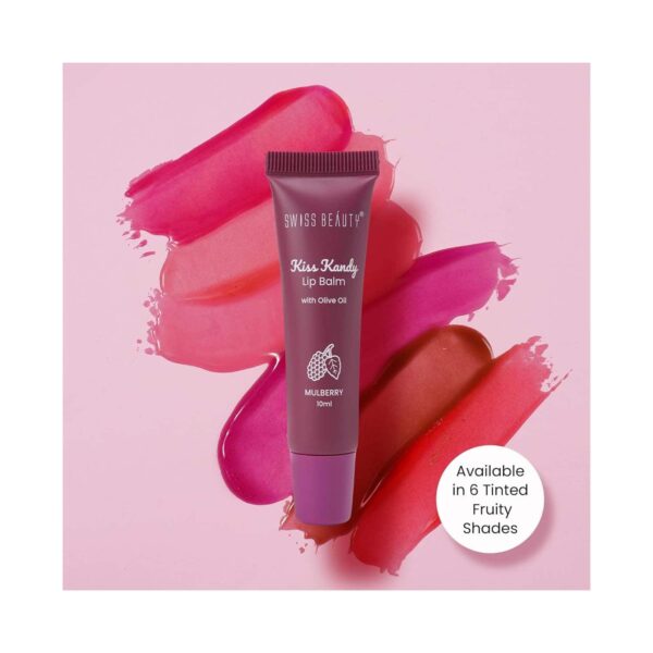 Swiss Beauty Kiss Kandy Lip Balm with Olive Oil - Mulberry (10 ml) - Swiss Beauty