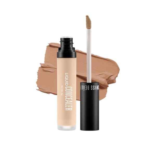 Swiss Beauty Liquid Light Weight Concealer With Full Coverage |Easily Blendable Concealer For Face Makeup With Matte Finish | Shade- Creamy Beige, 6g