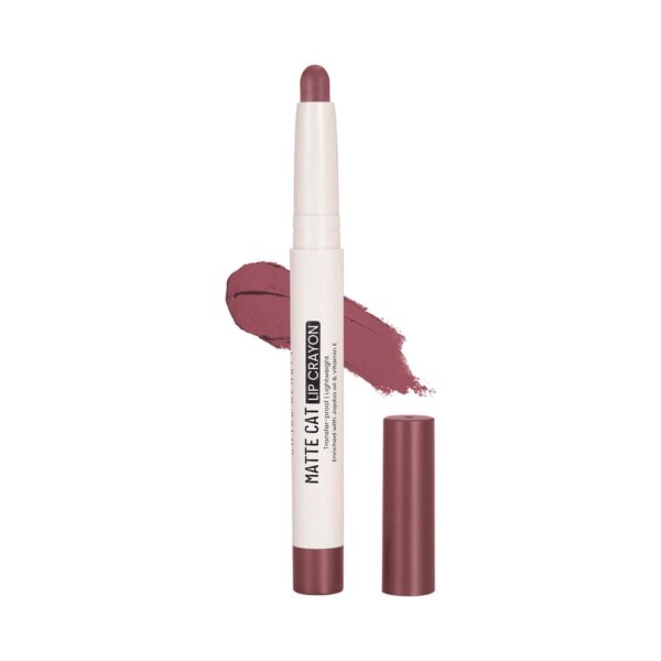 Swiss Beauty Matte Cat Lip Crayon - Flattering Peach (1.5 g) - Swiss Beauty