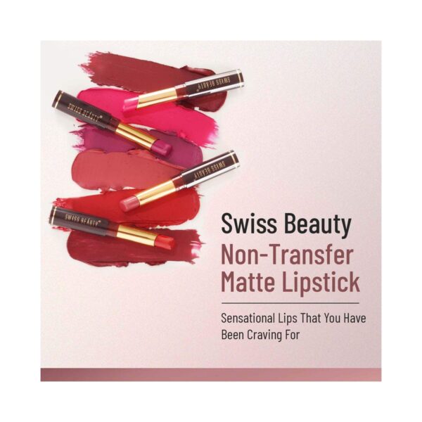 Swiss Beauty Non-Transfer Matte Lipstick - Berrylicious (2 g) - Swiss Beauty