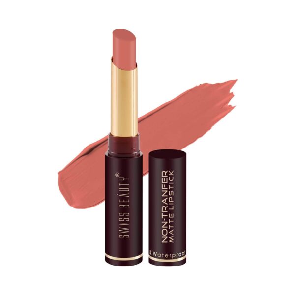 Swiss Beauty Non-Transfer Matte Lipstick - Caramel Delights (2 g) - Swiss Beauty