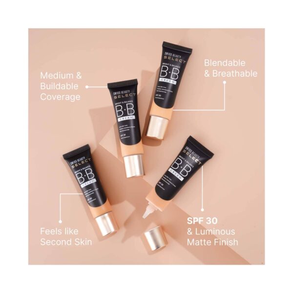 Swiss Beauty Select Bright & Balance Multifunctional BB Cream with SPF 30 - That's Fair (30 g) - Swiss Beauty