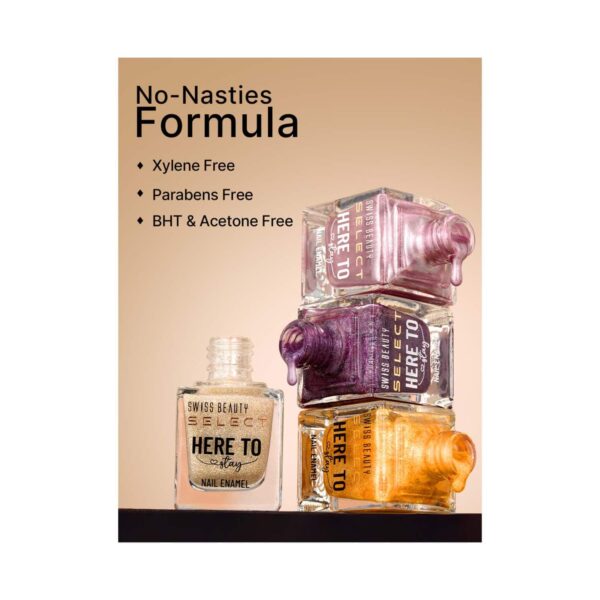 Swiss Beauty Select Here To Stay Nail Enamel - Chunky Violet (12 ml) - Swiss Beauty