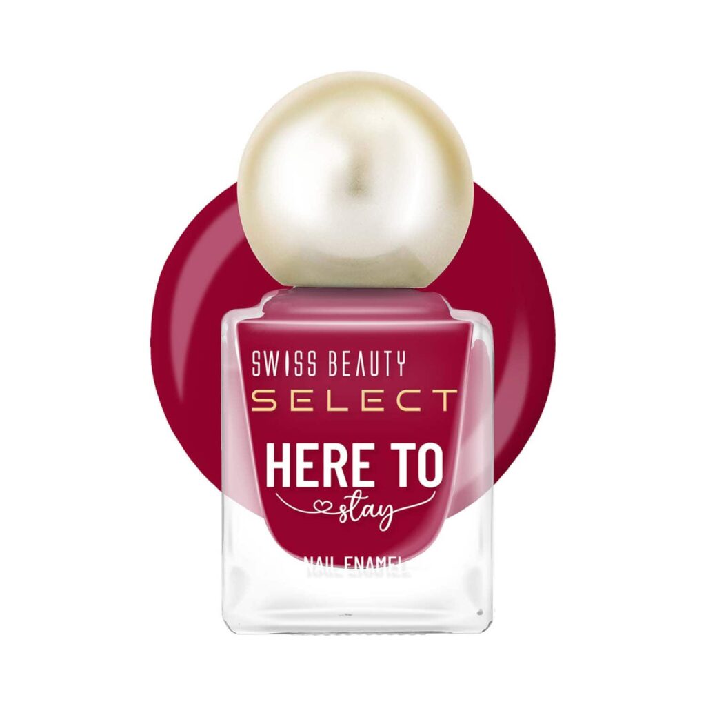 Swiss Beauty Select Here To Stay Nail Enamel - Edible Red (12 ml) - Swiss Beauty