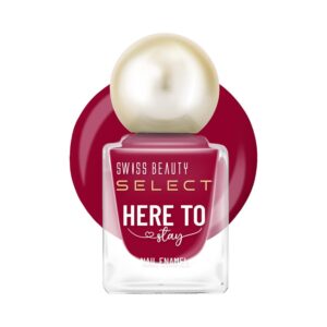 Swiss Beauty Select Here To Stay Nail Enamel - Edible Red (12 ml) - Swiss Beauty