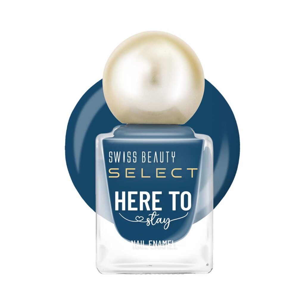 Swiss Beauty Select Here To Stay Nail Enamel - Mosaic Blue (12 ml) - Swiss Beauty