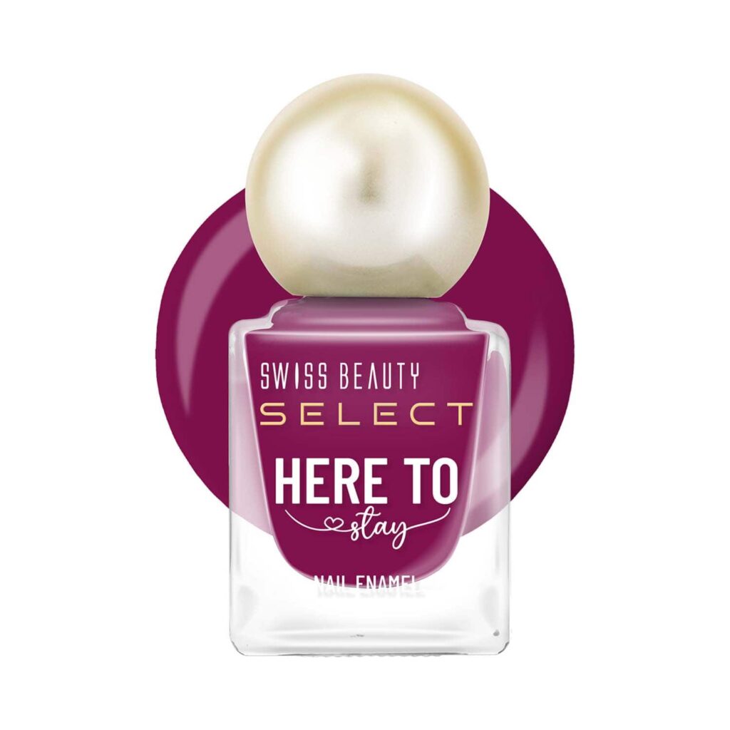 Swiss Beauty Select Here To Stay Nail Enamel - That's Burgundy (12 ml) - Swiss Beauty
