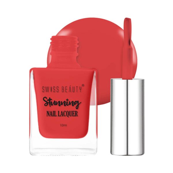 Swiss Beauty Stunning Nail Lacquer - Brick Red (10 ml) - Swiss Beauty