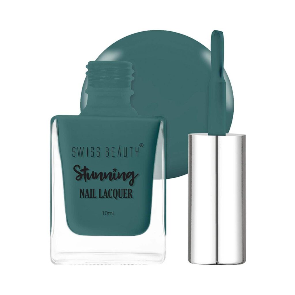 Swiss Beauty Stunning Nail Lacquer - Deep Sea Blue (10 ml) - Swiss Beauty