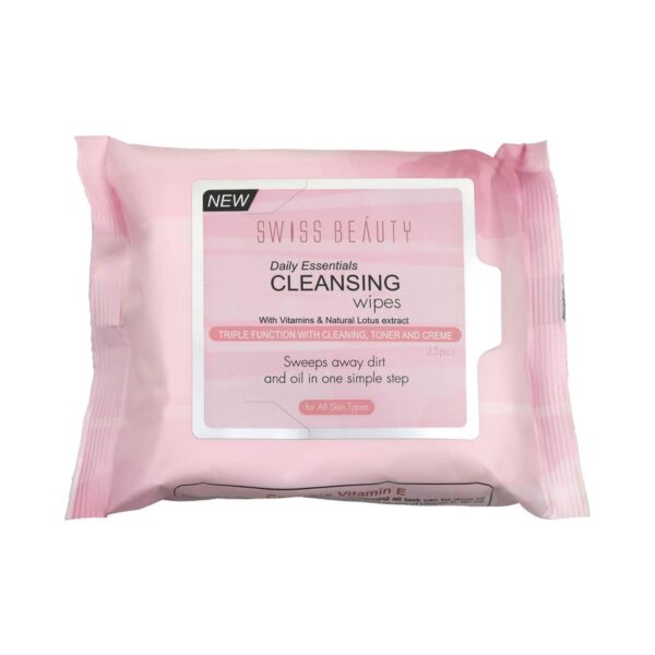 Swiss Beauty Wet Natural Lotus Face Cleansing Wipes (25 g) - Swiss Beauty