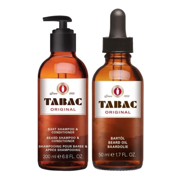 Tabac Beard Shampoo & Conditioner (200 ml) & Original Beard Oil (50 ml) Combo - Tabac