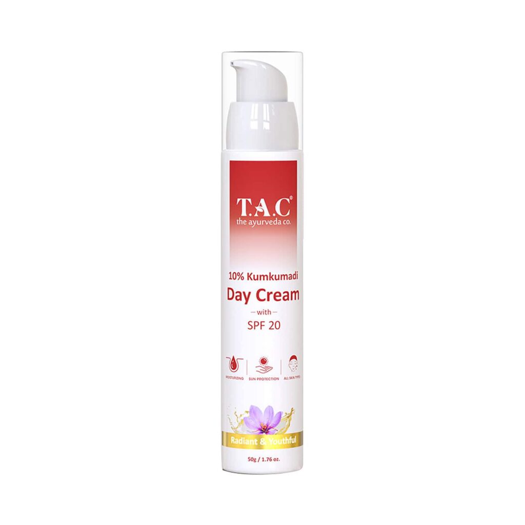 TAC - The Ayurveda Co. 10% Kumkumadi Day Cream SPF 20 (50g) - TAC - The Ayurveda Co.