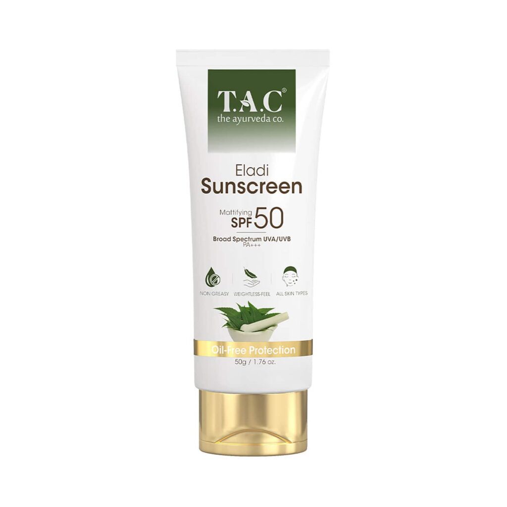 TAC - The Ayurveda Co. Eladi Sunscreen SPF 50 (50 g) - TAC - The Ayurveda Co.