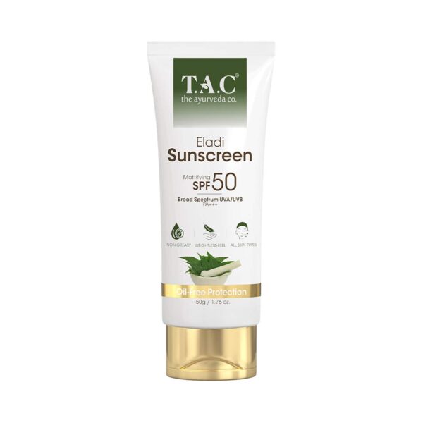 TAC - The Ayurveda Co. Eladi Sunscreen SPF 50 (50 g) - TAC - The Ayurveda Co.