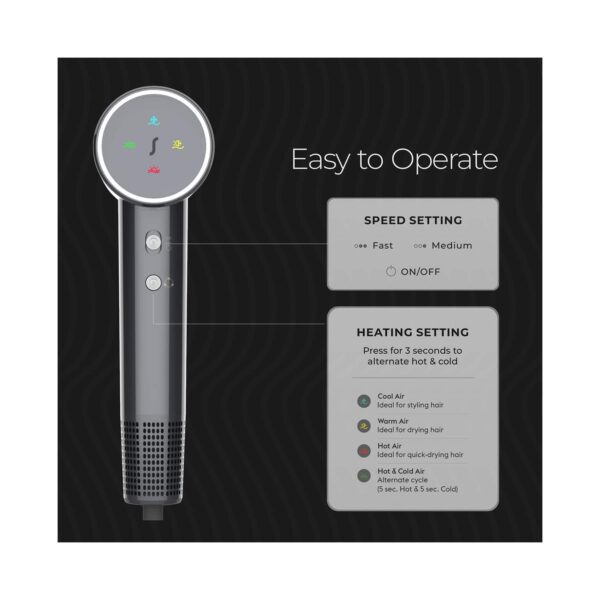 Tash Hair Airflow Fast Drying Hair Dryer With Advanced Ionic Technology (Storm) - Tash Hair