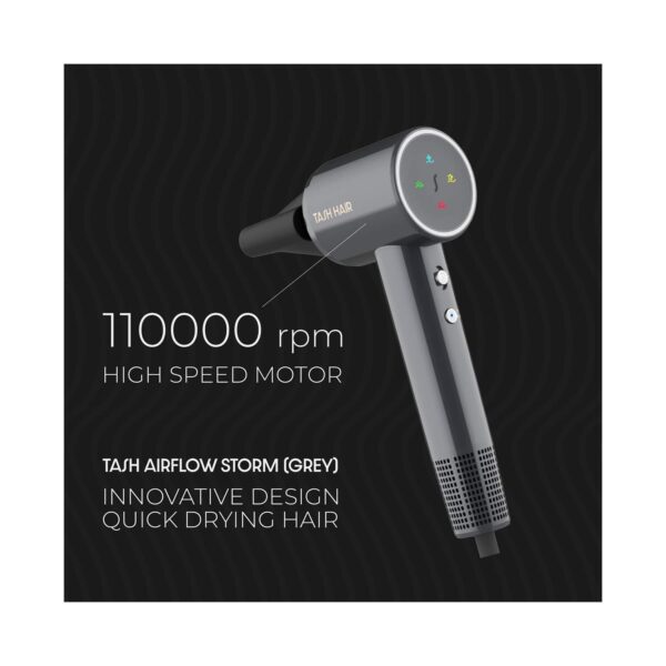 Tash Hair Airflow Fast Drying Hair Dryer With Advanced Ionic Technology (Storm) - Tash Hair