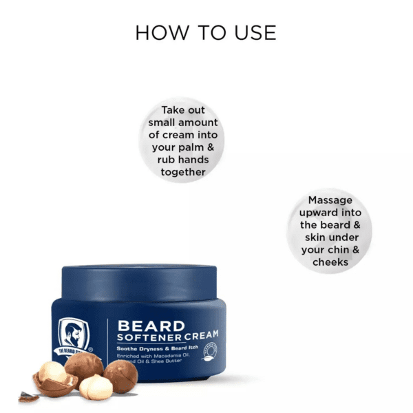 The Beard Story Beard Softner Cream (50 g) & Deep Cleansing Beard Wash (250 ml) Combo - The Beard Story