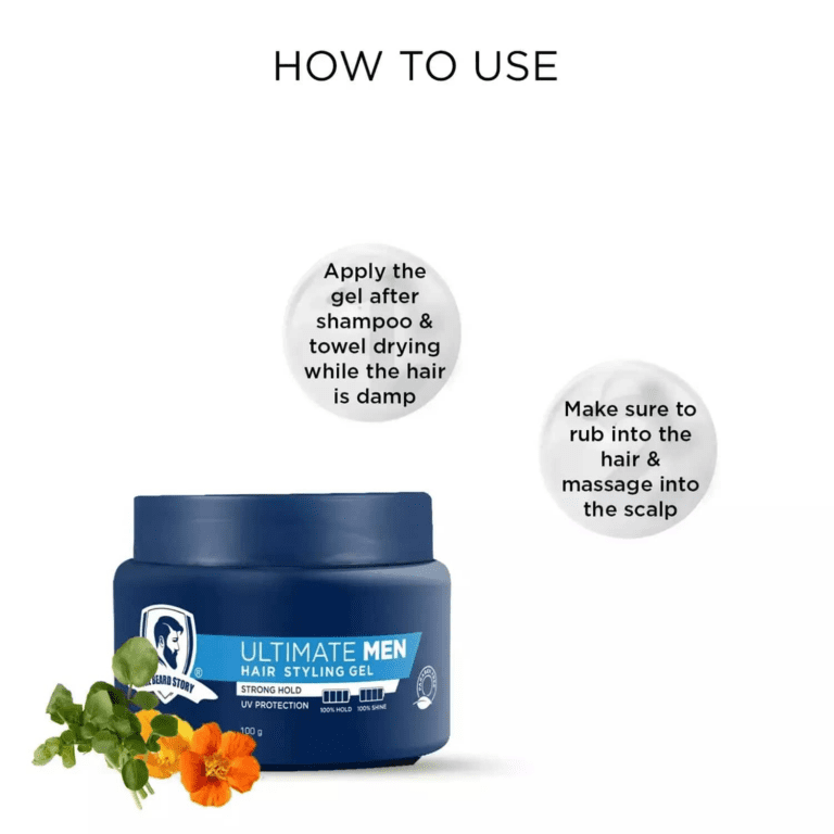 The Beard Story Hair Styling Gel for Strong Hold (100gm) - The Beard Story
