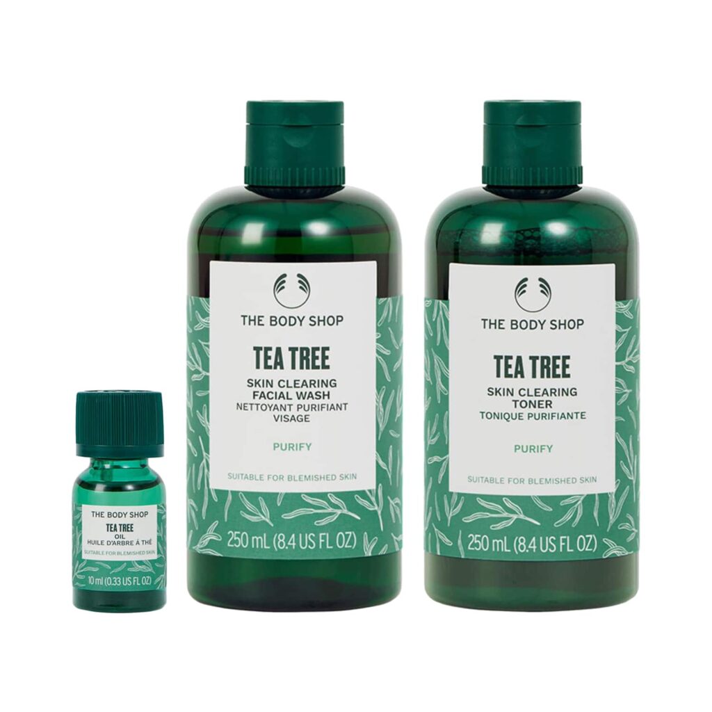 The Body Shop Tea Tree Facial Wash, Toner & Oil Combo - The Body Shop