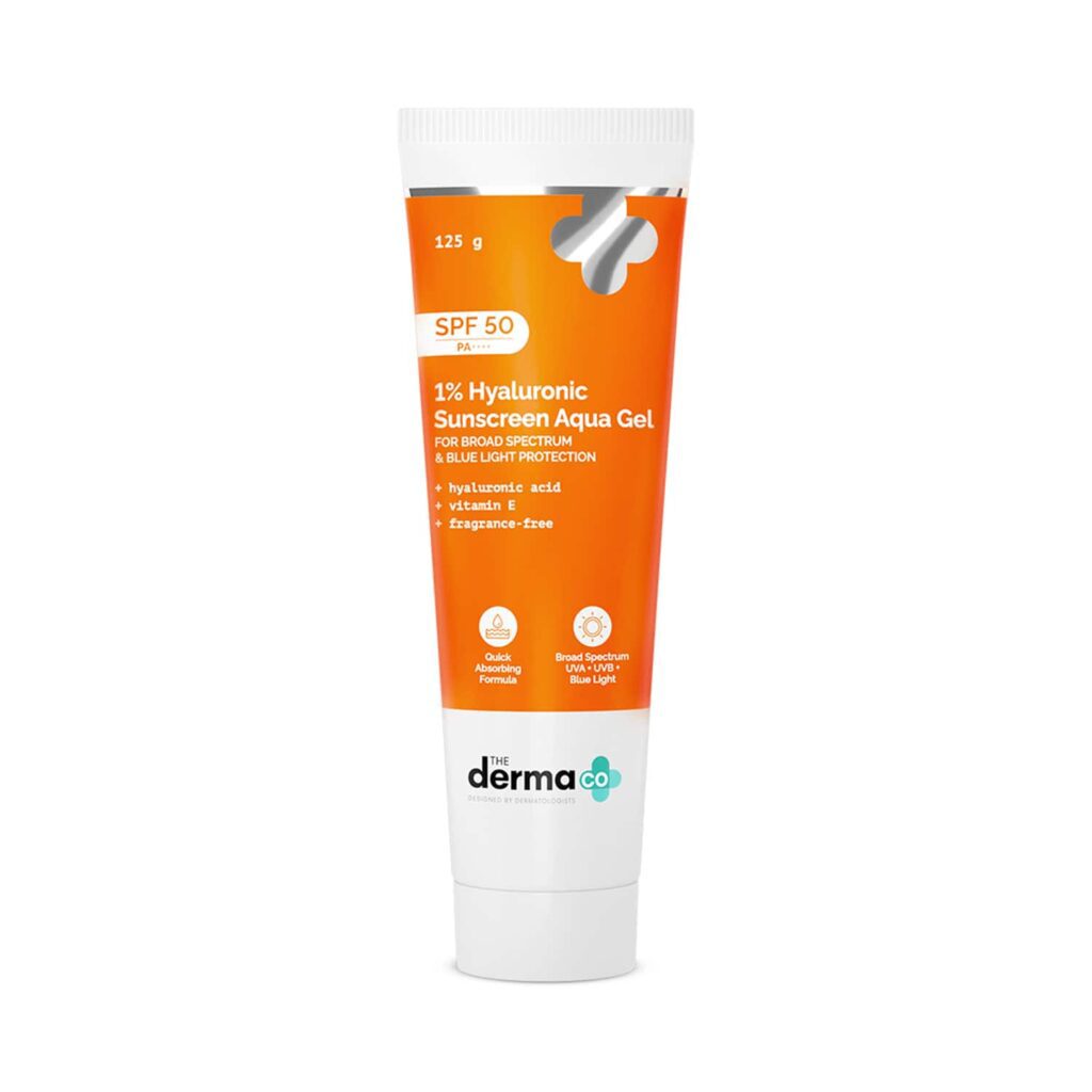 The Derma Co 1% Hyaluronic Sunscreen Aqua Gel (125 g) - The Derma Co