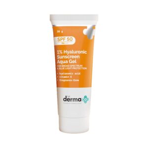 The Derma Co. 1% Hyaluronic Sunscreen Aqua Gel SPF 50 PA++++ (30g) - The Derma Co