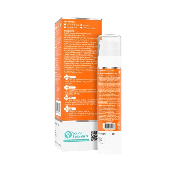 The Derma Co 1% Hyaluronic Sunscreen Oil-Free Gel Lightweight Sunscreen Acne-Prone Skin (50 g) - The Derma Co