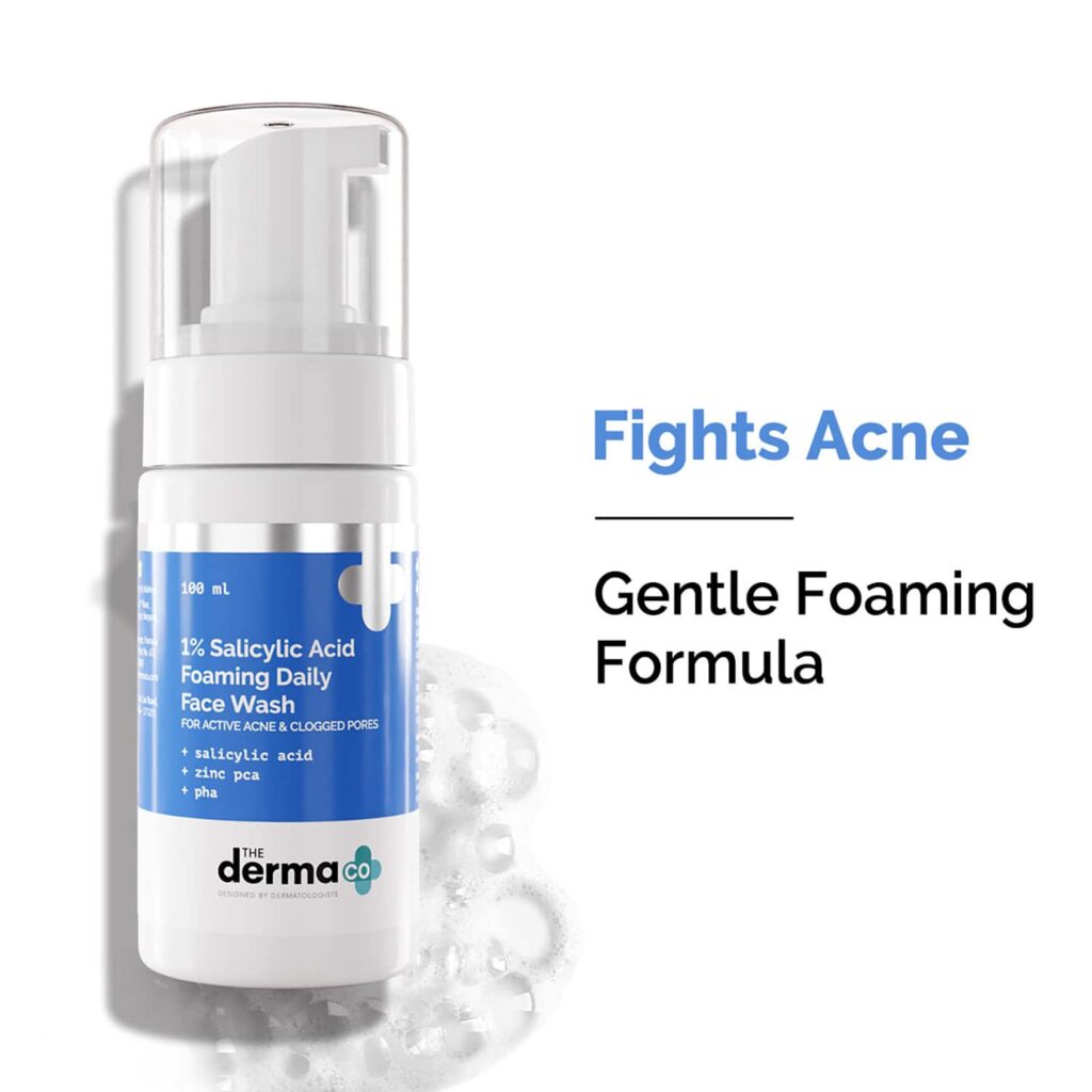 The Derma Co 1% Salicylic Acid Foaming Daily Face Wash (100ml) - The Derma Co