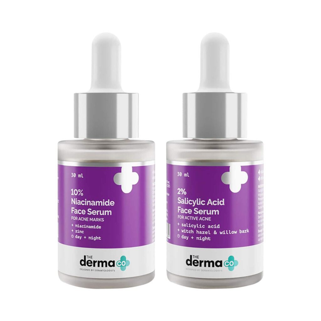 The Derma Co 10% Niacinamide Face Serum & The Derma Co 2% Salicylic Acid Face Serum Combo - The Derma Co