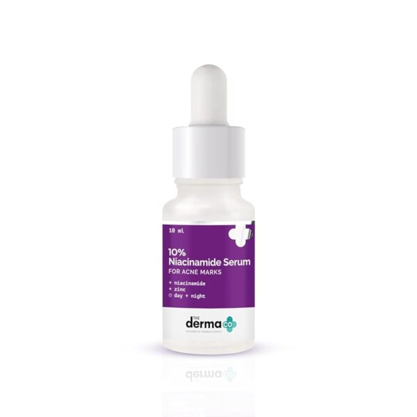 The Derma Co 10% Niacinamide Face Serum with 2% Zinc | Fades Acne Marks | Fights Acne | Controls Oil Production | Reduces Dark Spots | 10 ml