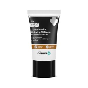 The Derma Co 2% Niacinamide Dewy, Radiant Hydrating All Skin Type Medium Coverage Bb Cream With 1% Hyaluronic Acid Complex & Aquaxyl - 30 G 03 - Warm Beige