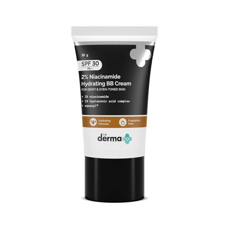 The Derma Co 2% Niacinamide Dewy, Radiant Hydrating All Skin Type Medium Coverage Bb Cream With 1% Hyaluronic Acid Complex & Aquaxyl - 30 G 03 - Warm Beige