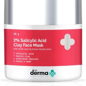 The Derma Co 2% Salicylic Acid Clay Face Mask for Men and Women for Acne & Blemish Prone Skin - 50 g(dermaco)