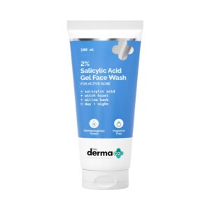 The Derma Co 2% Salicylic Acid Gel Face Wash With Salicylic Acid & Witch Hazel For Oily Skin (100 ml) - The Derma Co