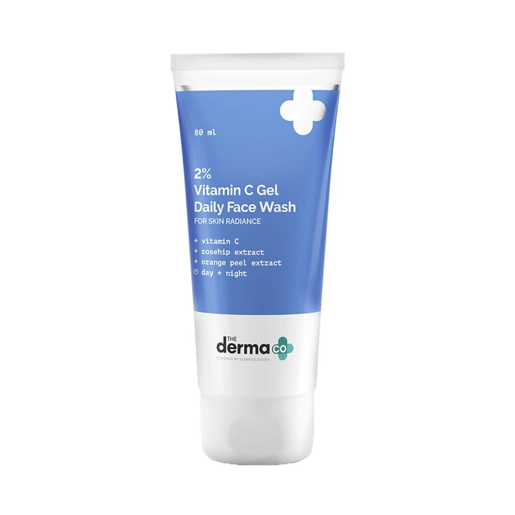 The Derma Co. 2% Vitamin C Gel Daily Face Wash With Rosehip & Orange Peel Extract (80ml) - The Derma Co