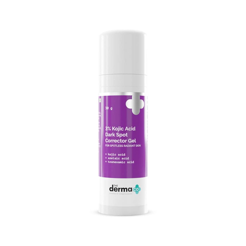 The Derma Co 3% Kojic Acid Dark Spot Corrector Gel | With Azelaic & Tranexamic Acid | For Spotless & Radiant Skin | Reduces Dark Spots, Pigmentation & Blemishes | For Men &...