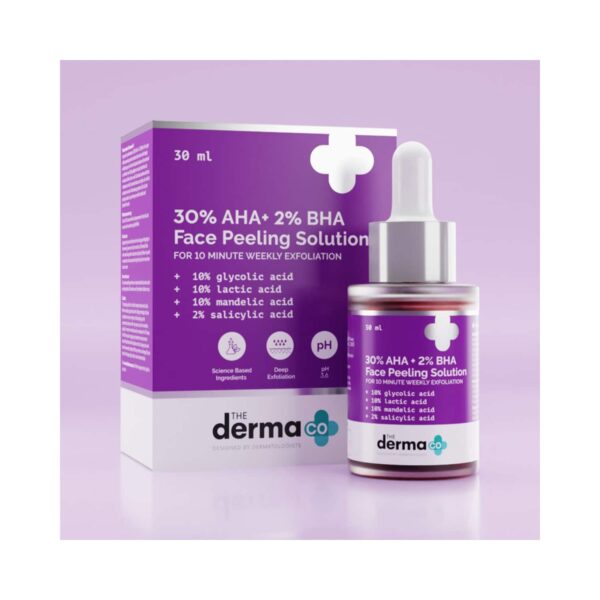 The Derma Co 30% Aha + 2% Bha Face Peeling Solution (30ml) - The Derma Co