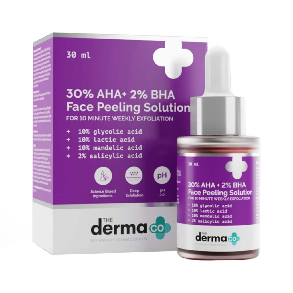 The Derma Co 30% Aha + 2% Bha Face Peeling Solution (30ml) - The Derma Co